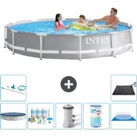 Intex Structure de piscine Prism Frame, modèle rond - 366 x 76 cm - 8 pièces - S31942