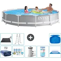 Intex Structure de piscine Prism Frame, modèle rond - 366 x 76 cm - 9 pièces - S31948