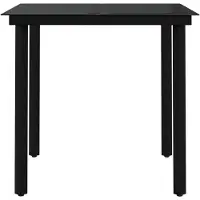 vidaXL Ensemble de jardin 5 pièces avec coussins Noir