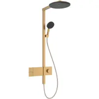 Hansgrohe Colonne de douche Raindance Alive S, modèle 300, avec une douchette 1 jet et la technologie EcoSmart, équipée de laShowerSelect Comfort, finition bronze brossé