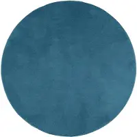 vidaXL Tapis OVIEDO à poils courts turquoise Ø 160 cm