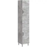 vidaXL , ensemble de deux armoires, couleur gris béton, matériau composite bois