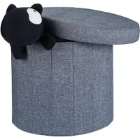 Relaxdays Tabouret rond pliant rangement (45 x 43 cm)