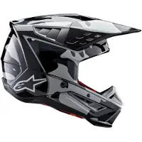 Alpinestars S-M5 Rover 2 Helmet Ece 22.06 Black Silver Glossy Taille S