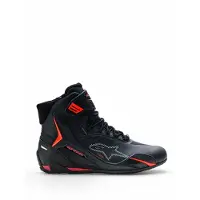 Alpinestars Chaussures Faster-4 Drystar Black Rio Red Red Fluo