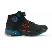 Alpinestars Chaussures De Moto CR-X Drystar Black Petrol Orange Fluo