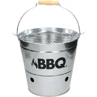 ECD-Germany Seau à charbon de bois Gril portable 26,5 cm