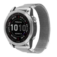 IMoshion QuickFit Milanese strap - Garmin 22 mm connector - Size L/XL - Silver