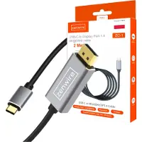 Zenwire Câble - USB-C vers DisplayPort - 8K 5K 4K - 240 Hz - Thunderbolt 3.0 4.0 - 2 m - pour Apple - pour Android