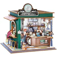 Buki France Kit de construction en bois pour diorama de café - 120 pièces.