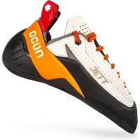 Ocun Jett LU - Chaussure d'escalade polyvalente à lacets, couleur : gris / orange, pointure : 9 UK / 43