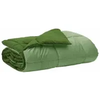vidaXL Couette toutes saisons rembourrée verte 200 x 220 cm microfibre