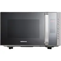 Medion Micro-ondes 3 en 1 avec gril et air chaud, puissance 800 Watt, puissance 1200 Watt gril supérieur/air chaud, 23L, MD17495, argenté