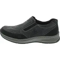 Rieker Chaussons de ville pour hommes, modèle pantoufle, couleur noire, pour un usage décontracté