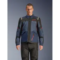 Alpinestars Andes V4, veste textile Drystar ,Noir/Bleu Foncé/Rouge ,L