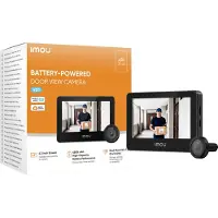 IMOU Judas caméra de porte connecté VD1 avec Ecran de surveillance 4.3" 3K 5MP Ultra HD - 2.4/5GHz Vue Panoramique Noire