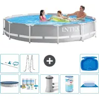 Intex Structure de piscine Prism Frame, modèle rond - 366 x 76 cm - 9 pièces - S31931