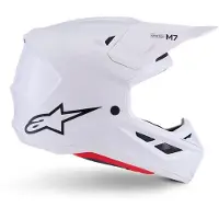 Alpinestars Casque S-M7 Solid ECE 22.06 White Glossy, Taille: XS