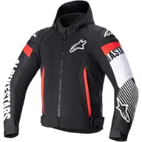 Alpinestars Zaca Air Noir Blanc Rouge Fluo Blouson Taille L
