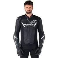 Alpinestars Faster V3 Veste combi cuir Noir/Blanc 54 homme