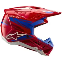 Alpinestars S-M5 Action 2 Helmet Ece 22.06 Bright Red Blue Glossy Taille XS