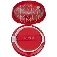 MISSHA Velvet Finish Cushion fond de teint longue tenue coussin SPF 50+ teinte #21 Neutral Light Beige 15 g