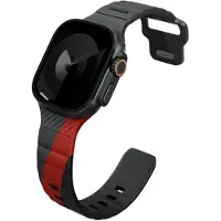 SuperMerchantEU Strap Stride De Rubber for Apple Watch 49/46/45/44mm charcoal (44 mm, 45 mm, 46 mm, 49 mm, Caoutchouc, Caoutchouc FKM, Plastique), Sangles de montre, Gris