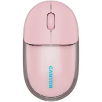 Canyon On Click 24, souris optique sans fil 2en1 Bluetooth / 2,4 GHz, 1 200 ppp, batterie 5 000 mAh, rose