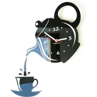 FLEXISTYLE Horloge murale de cuisine Tasse et théière