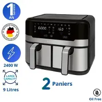 HEINRICH'S Friteuse sans huile - - HFR 8214 - 9L - 2400W - Tactile avec 9 programmes