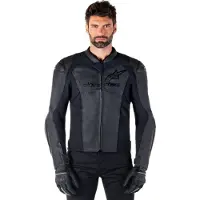 Alpinestars Veste En Cuir Faster V3 Black Black, Taille: 60