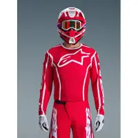 Alpinestars Fluid Apex Maillot MX Rouge/Blanc M hommes