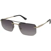 Police Splu76-570302 57x18x145 Mm Sunglasses Noir,Doré Smoke Gradient Smoke/CAT2 Homme