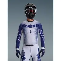Alpinestars Supertech Scenz Long Sleeve Jersey Blanc,Bleu XL Homme