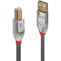 Lindy CROMO - Câble USB - USB (M) pour USB type B (M) - USB 2.0 - 2 m - rond - gris