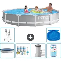 Intex Structure de piscine Prism Frame, modèle rond - 366 x 76 cm - 7 pièces - S31913