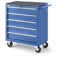 HBM Chariot à outils 5 tiroirs, 62 cm, bleu