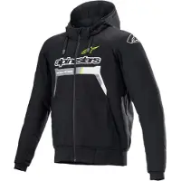 Alpinestars Chrome Ignition Hoodie ,Noir/Jaune Néon/Gris ,XL