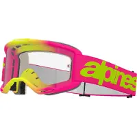 Alpinestars Masque Vision 5 Wordmark Pink Fluo Yellow Clear, Taille: One Size