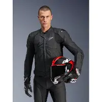 Alpinestars Veste En Cuir Dusk Black, Taille: 48