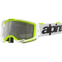 Alpinestars Masque Vision 8 Wordmark White Yllw Fluo Mirror Silver, Taille: One Size