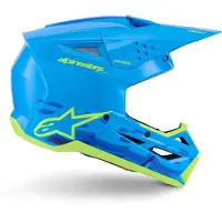 Alpinestars S-M3 Force Bleu Jaune Casque Motocross Taille S