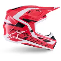 Alpinestars S-M7 Deed Rouge Noir Casque Motocross Taille M