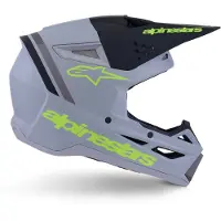 Alpinestars Casque S-M3 Radium ECE 22.06 Gray Black Yellow Fl Matt