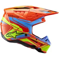 Alpinestars S-M5 Action 2 Helmet Ece 22.06 Orange Fluo Cyan Yellow Fluo G Taille S
