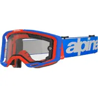 Alpinestars Masque Vision 8 Wordmark Lentille Double Paroi Dual Pane Blue Orange Clear, Taille: One Size