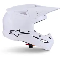 Alpinestars Casque S-M3 Solid ECE 22.06 White Glossy, Taille: XL