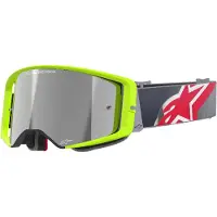 Alpinestars Masque Supertech Corp Absolute Vision Yellow Fluo Red Mirror Silver, Taille: One Size