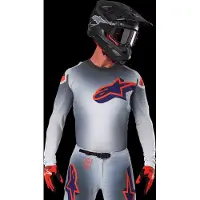 Alpinestars Maillot Supertech Lipan 2025 Gray Orange Fluo, Taille: XL