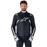 Alpinestars T-SPS V2, veste textile imperméable ,Noir/Blanc ,L